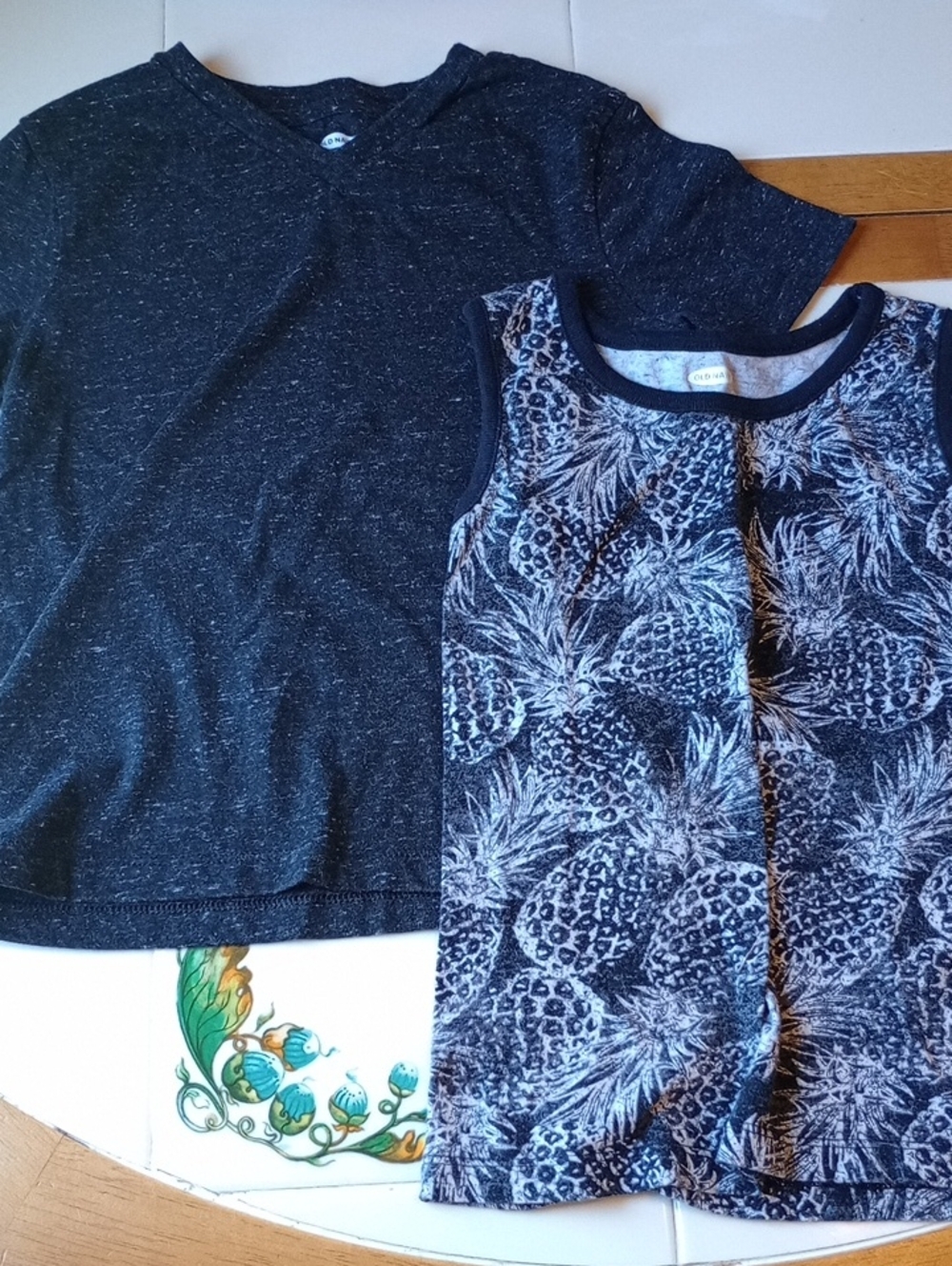 Boys Neutral Gray Shirt Lot of 2